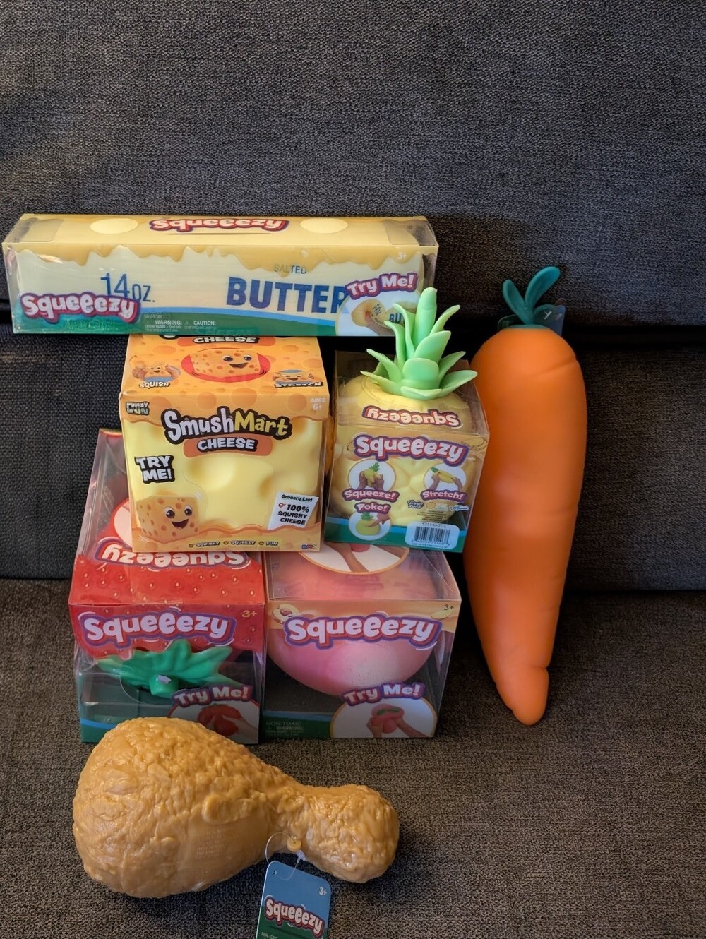Squeeezy Assorted Food Squishy Toys Set